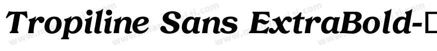 Tropiline Sans ExtraBold字体转换